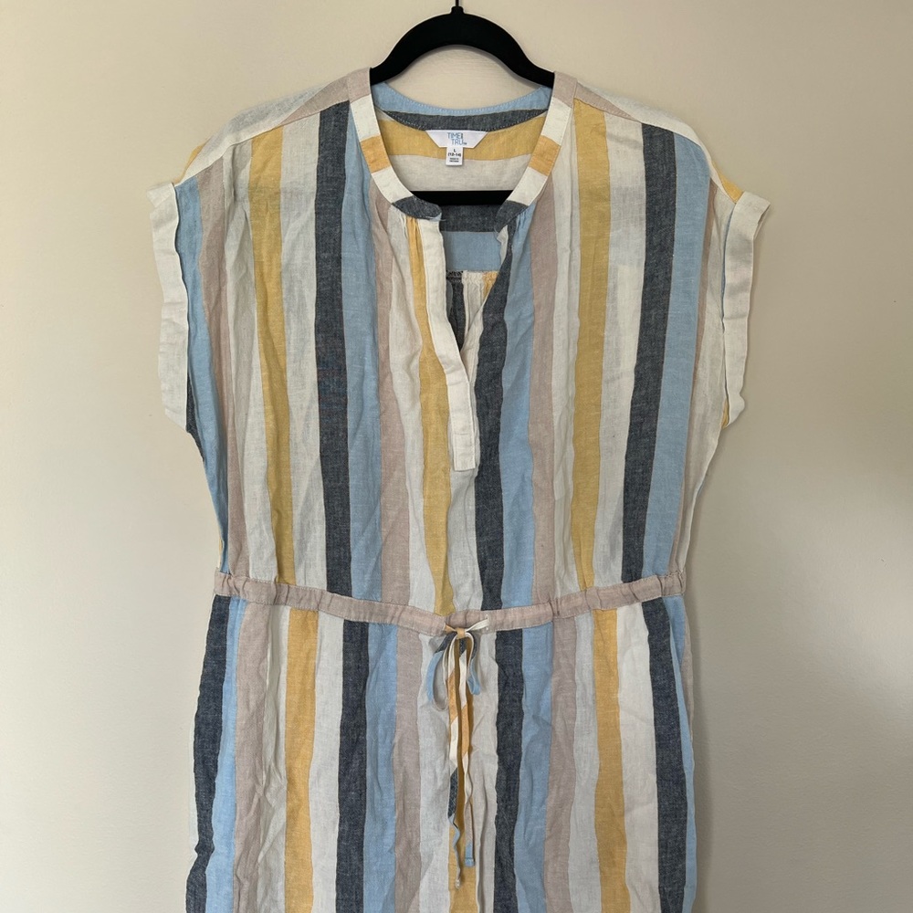 Striped mid length dress